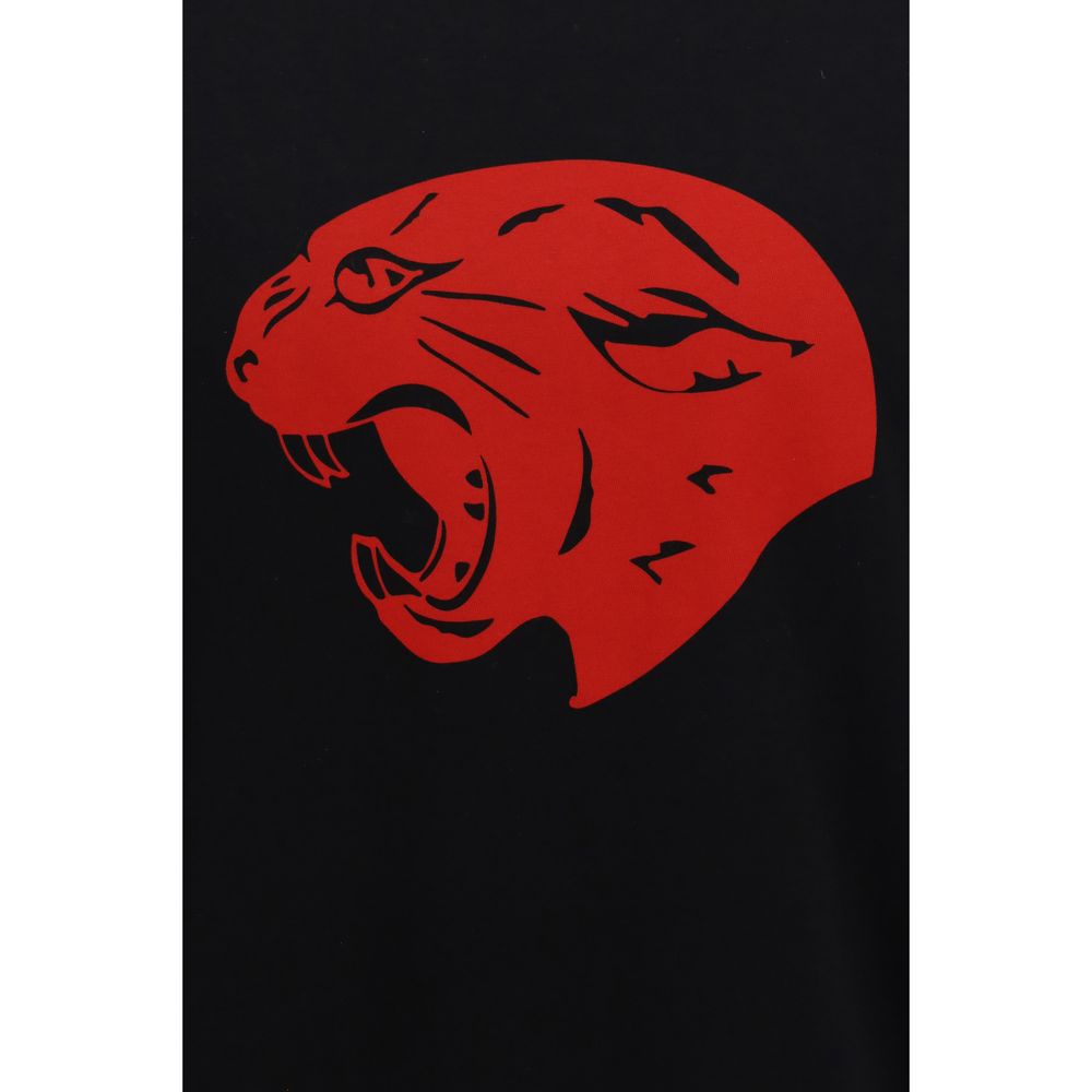 Schwarzes Baumwoll-T-Shirt