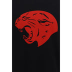 Schwarzes Baumwoll-T-Shirt