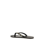Schwarze Bos Taurus Kalbsleder-Flip-Flop-Sandalen