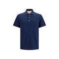 Blaues Baumwoll-Polohemd