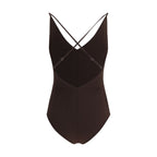 Brauner Badeanzug aus Nylon