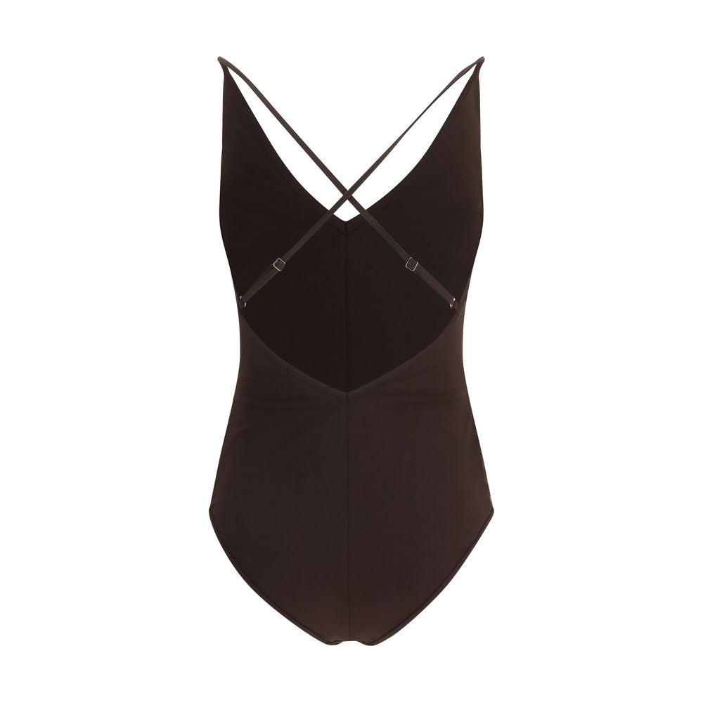 Brauner Badeanzug aus Nylon