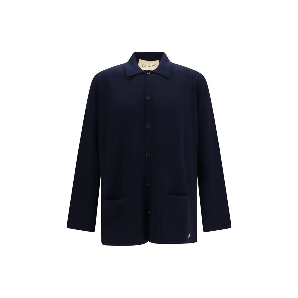 Blauer Wollcardigan Oves Aries