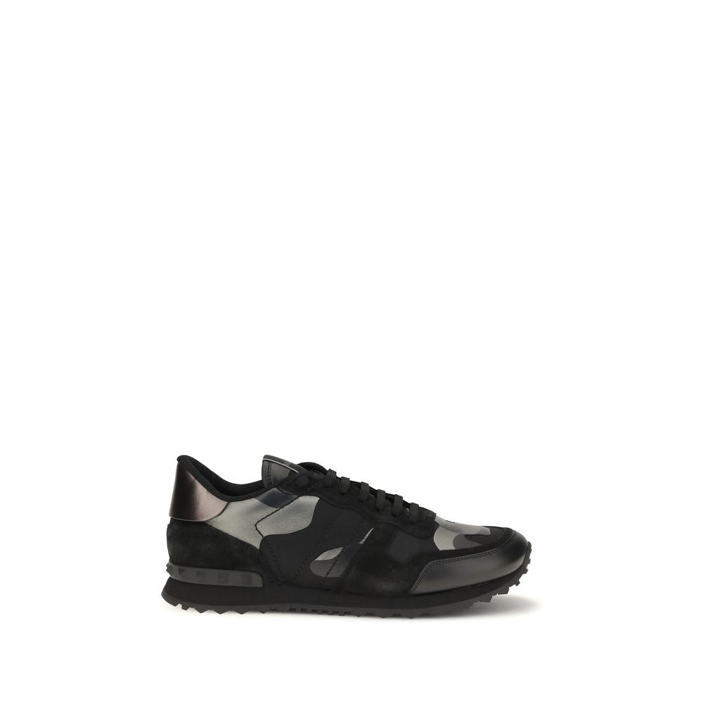 Schwarze Polyamid-Sneaker für Sport