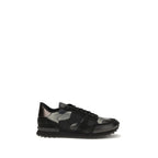 Schwarze Polyamid-Sneaker für Sport