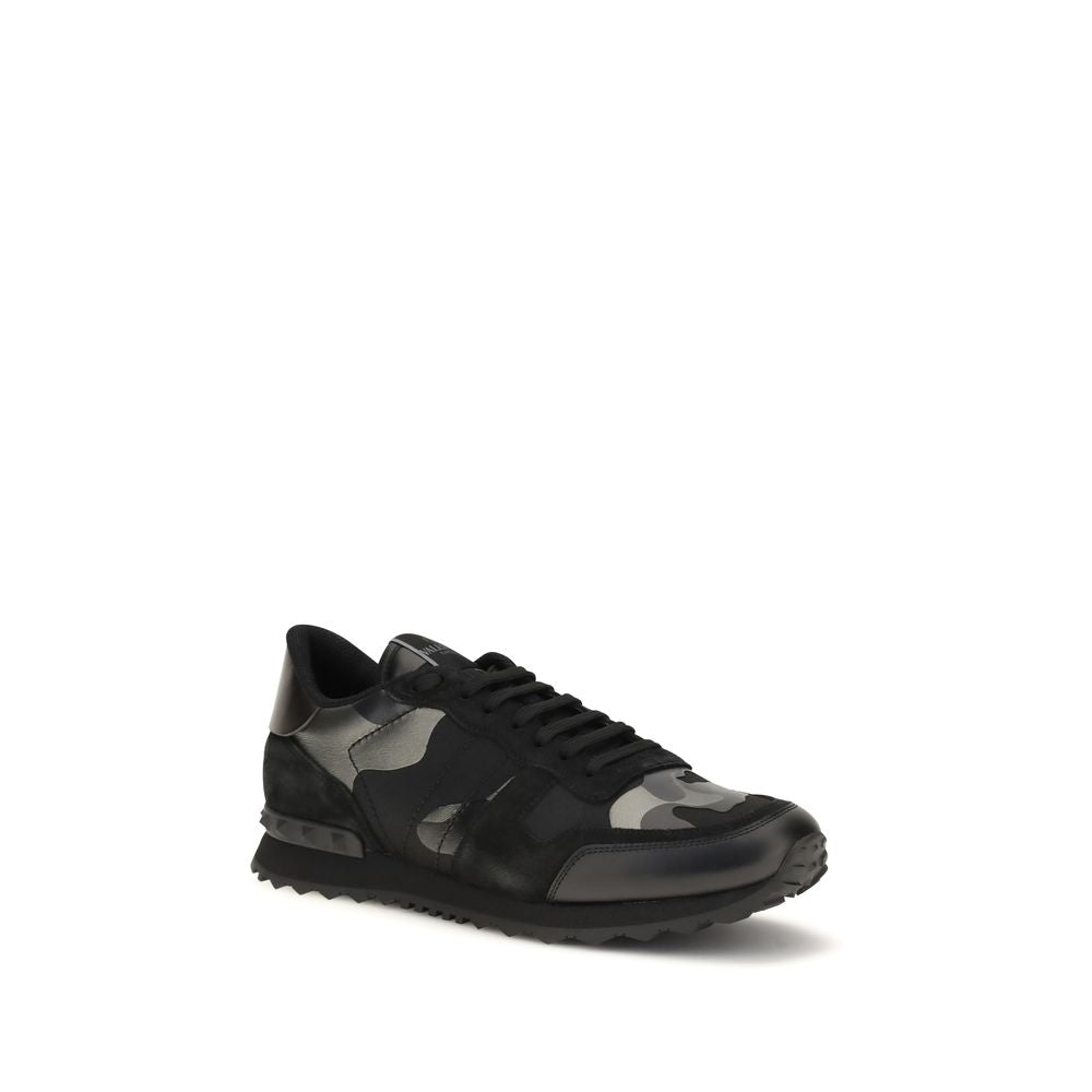 Schwarze Polyamid-Sneaker für Sport