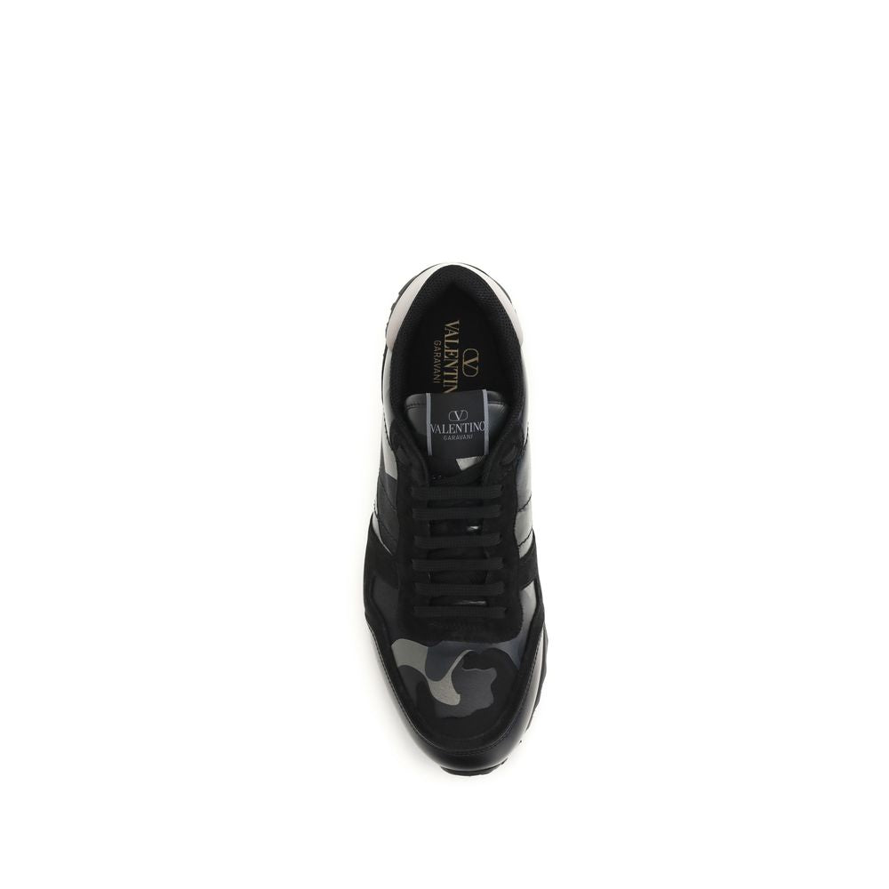 Schwarze Polyamid-Sneaker für Sport