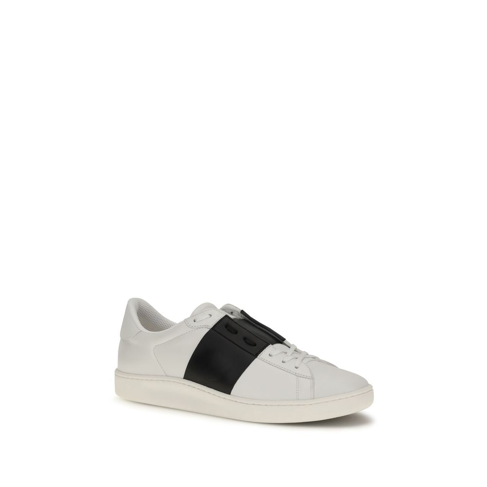 Schwarze Bos Taurus Kalbsleder Low-Top-Sneaker
