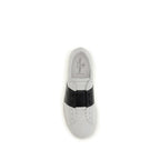 Schwarze Bos Taurus Kalbsleder Low-Top-Sneaker