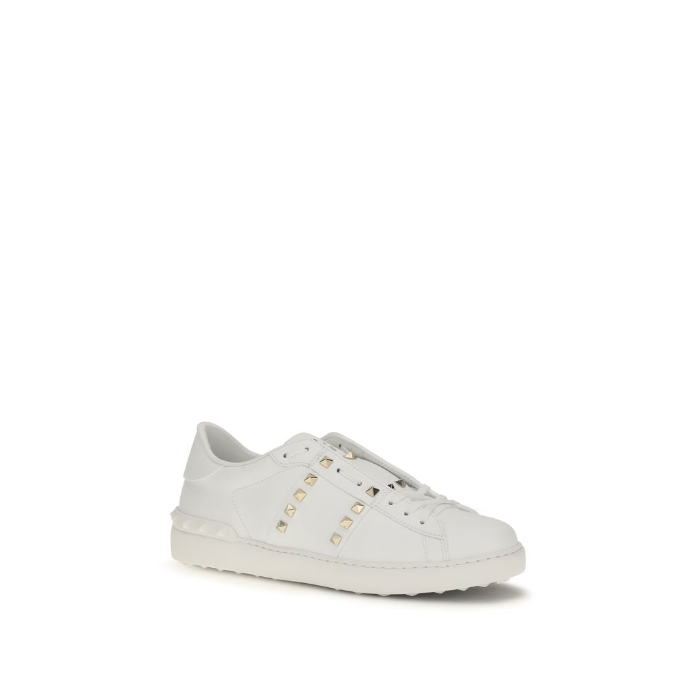 Weiße Bos Taurus Kalbsleder Athletic Sneaker