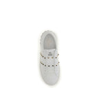Weiße Bos Taurus Kalbsleder Athletic Sneaker