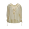Beige Seidenbluse