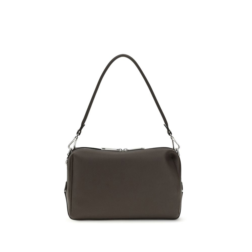 Braune Kalbsleder Bos Taurus Schultertasche