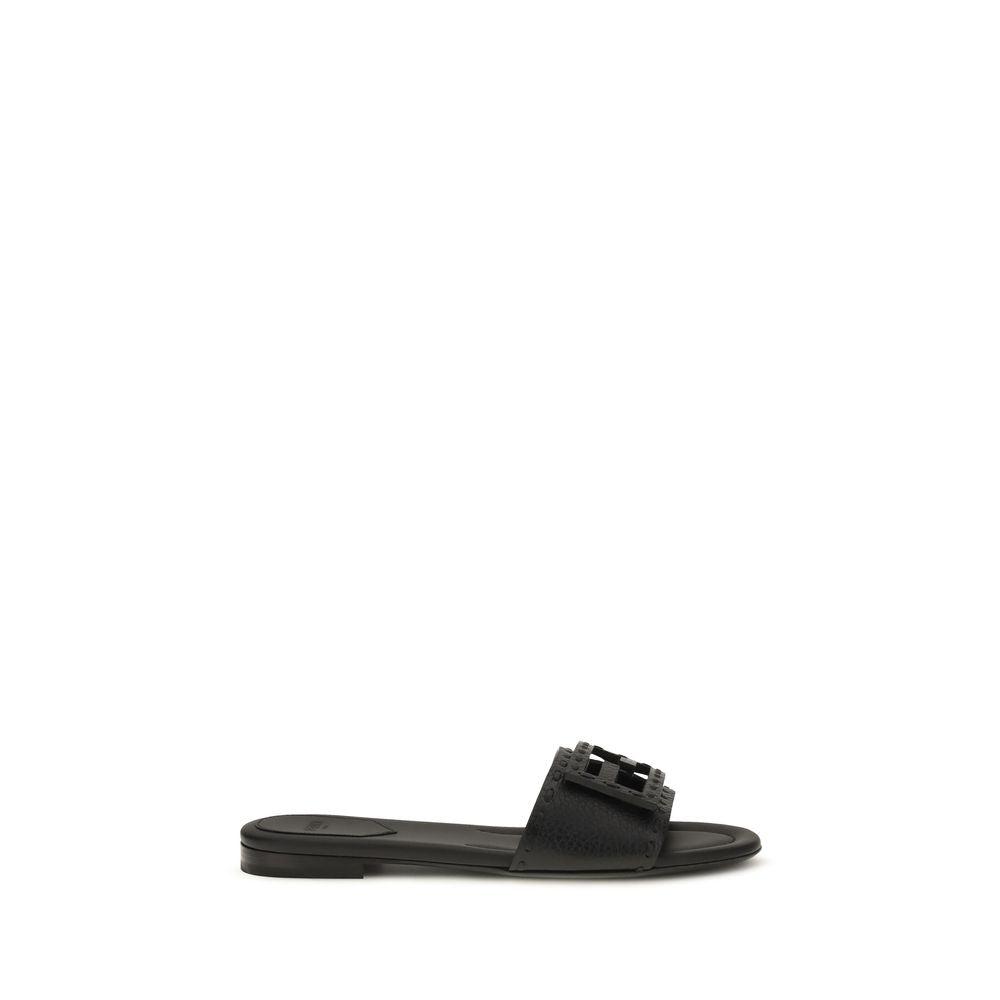 Schwarze Bos Taurus Kalbsleder-Sandalen