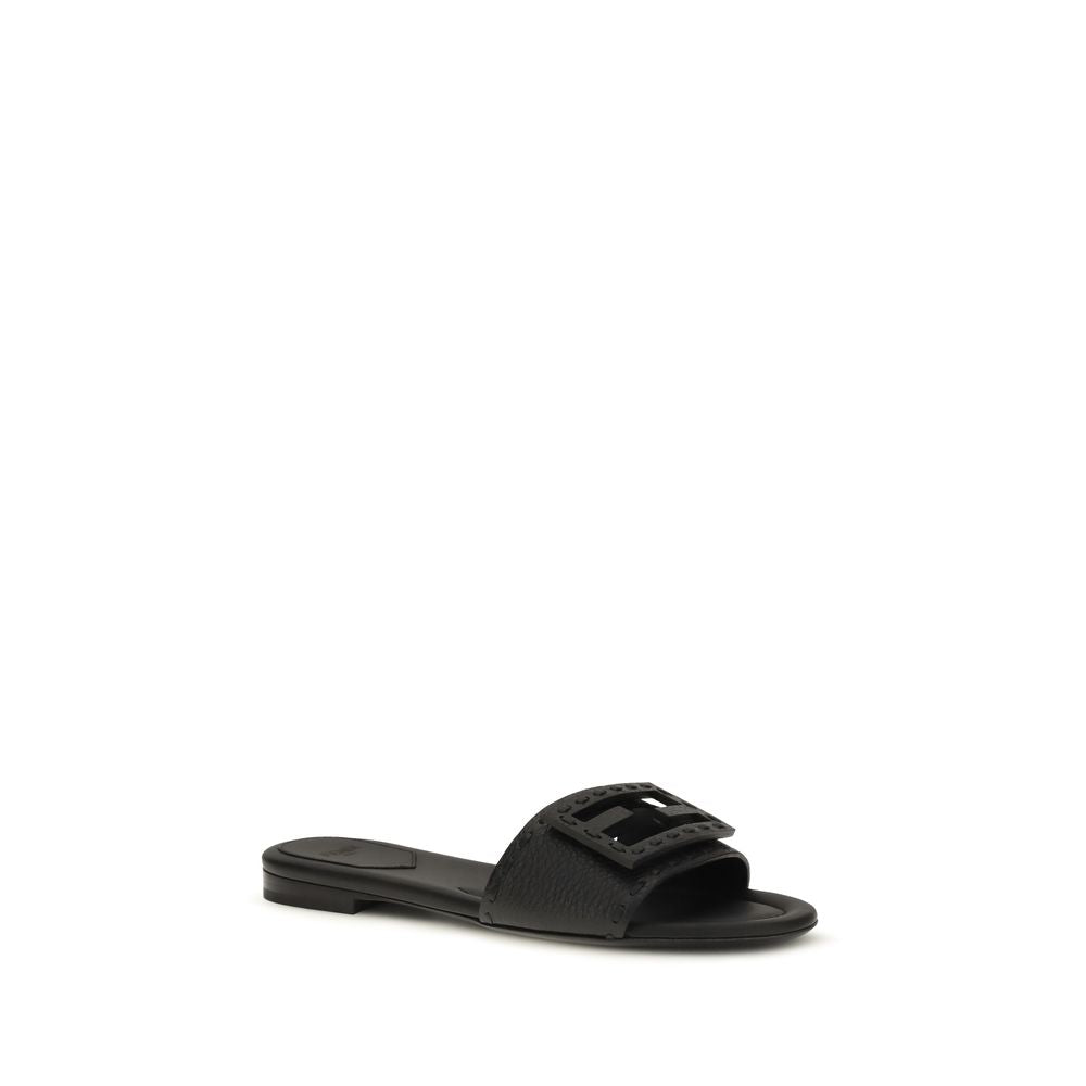 Schwarze Bos Taurus Kalbsleder-Sandalen