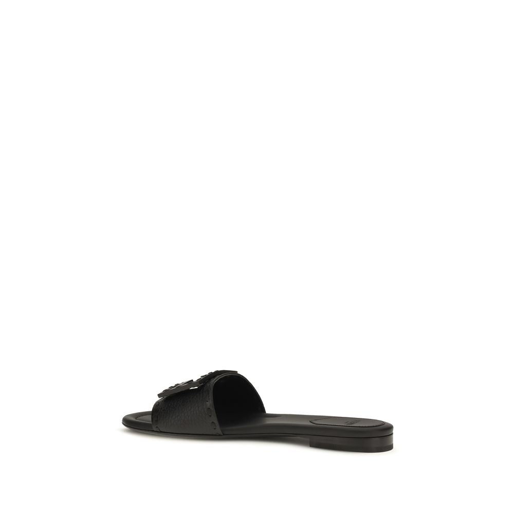Schwarze Bos Taurus Kalbsleder-Sandalen