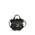 Schwarze Bos Taurus Kalbsleder Schultertasche