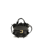 Schwarze Bos Taurus Kalbsleder Schultertasche