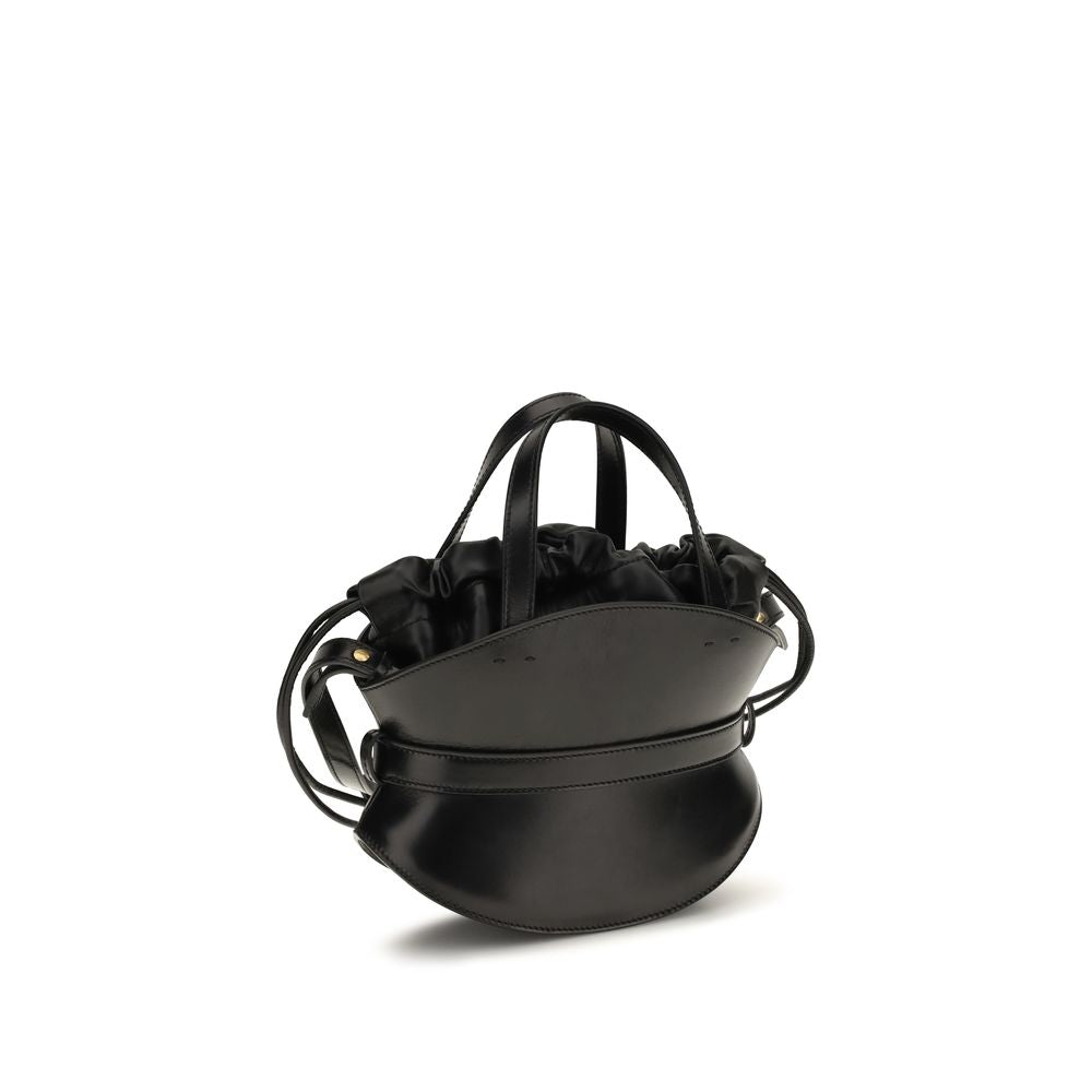 Schwarze Bos Taurus Kalbsleder Schultertasche