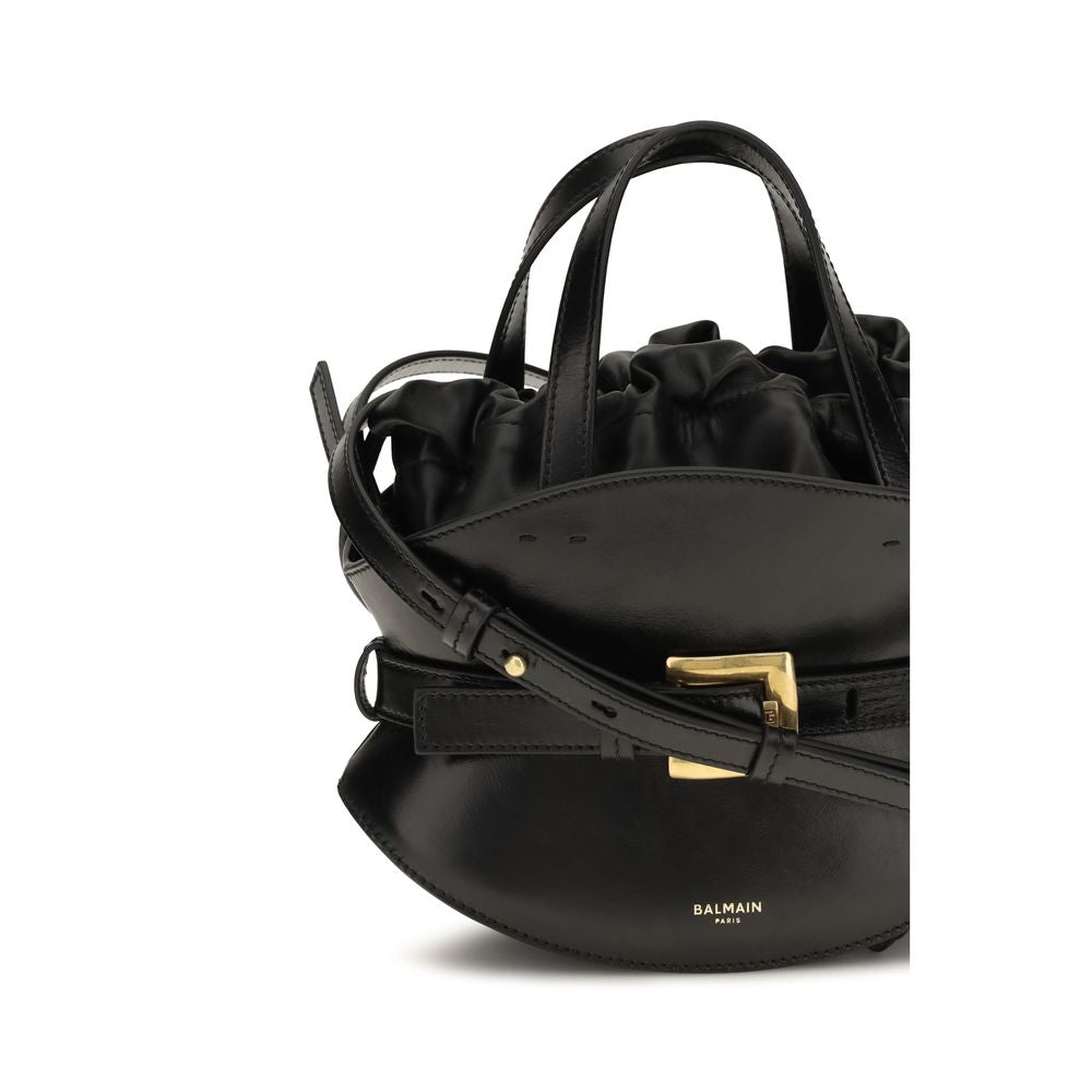 Schwarze Bos Taurus Kalbsleder Schultertasche