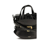 Schwarze Bos Taurus Kalbsleder Schultertasche