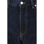 Blaue Jeans aus Baumwolle im geraden Schnitt