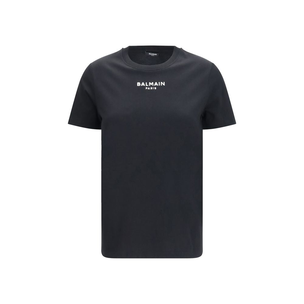 Schwarzes Baumwoll-T-Shirt