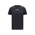 Schwarzes Baumwoll-T-Shirt