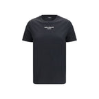 Schwarzes Baumwoll-T-Shirt