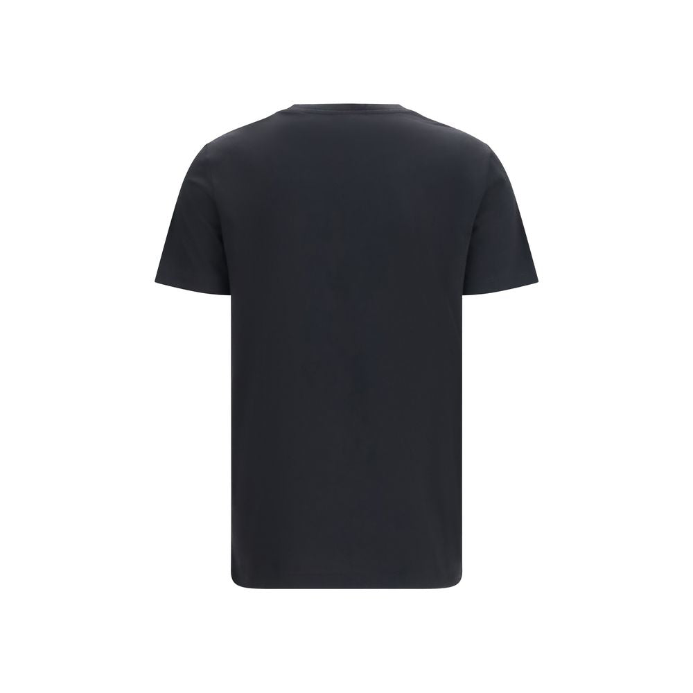 Schwarzes Baumwoll-T-Shirt