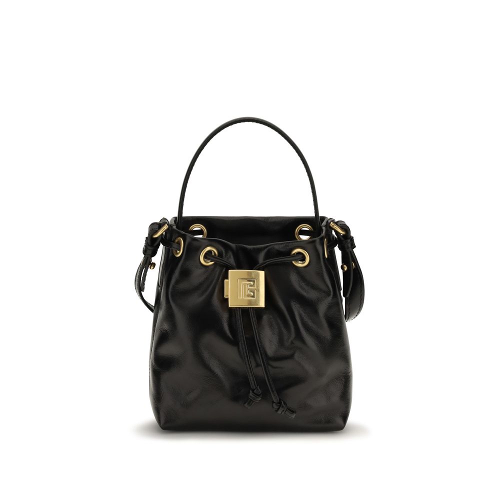 Schwarze Kalbsleder Bos Taurus Bucket Bag