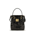 Schwarze Kalbsleder Bos Taurus Bucket Bag