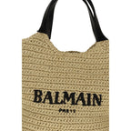 Schultertasche aus beiger Viskose