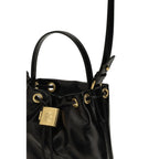 Schwarze Kalbsleder Bos Taurus Bucket Bag