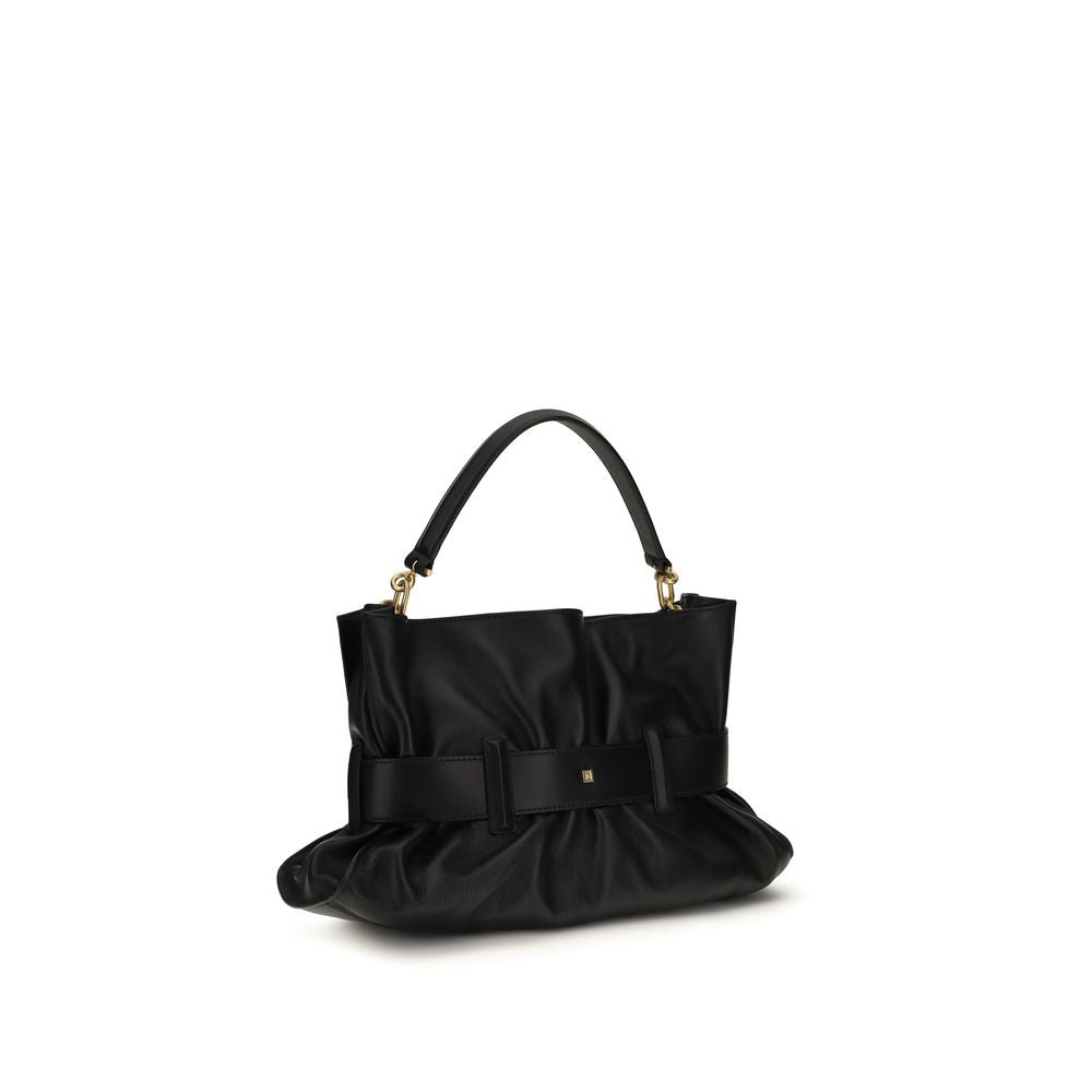 Schwarze Bos Taurus Kalbsleder Schultertasche