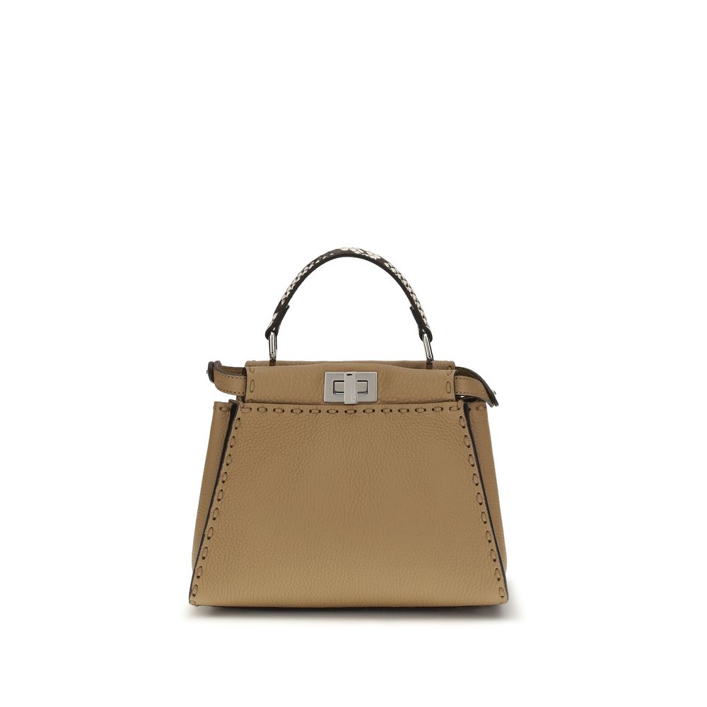 Beige Kalbsleder Bos Taurus Schultertasche