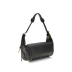 Schwarze Bos Taurus Kalbsleder Schultertasche