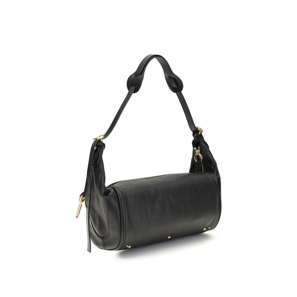 Schwarze Bos Taurus Kalbsleder Schultertasche