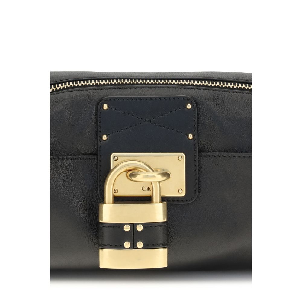 Schwarze Bos Taurus Kalbsleder Schultertasche