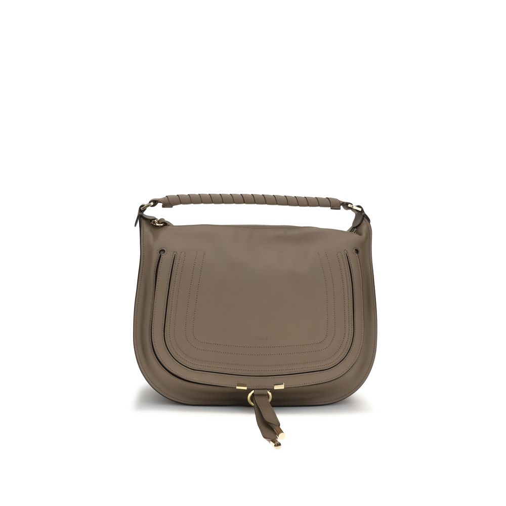Beige Kalbsleder Bos Taurus Schultertasche