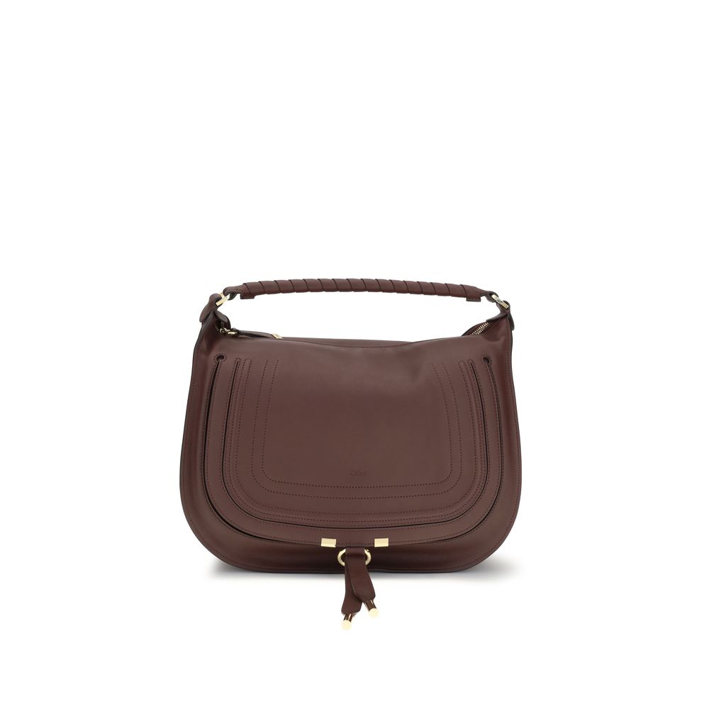 Braune Kalbsleder Bos Taurus Schultertasche