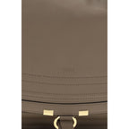 Beige Kalbsleder Bos Taurus Schultertasche