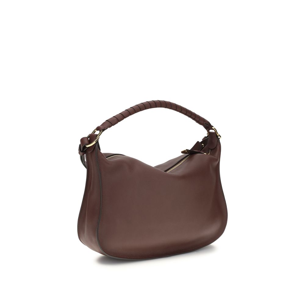 Schultertasche Bos Taurus aus bordeauxrotem Kalbsleder