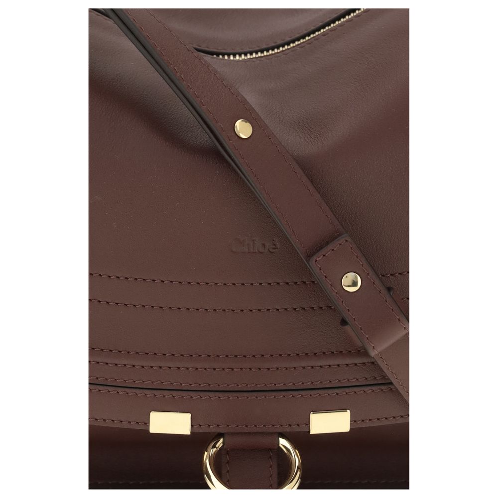 Schultertasche Bos Taurus aus bordeauxrotem Kalbsleder
