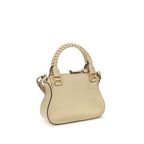 Beige Kalbsleder Bos Taurus Schultertasche