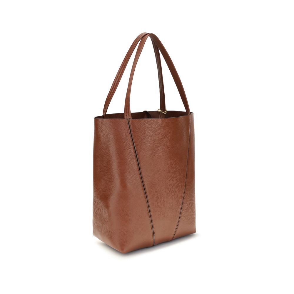 Braune Kalbsleder Bos Taurus Schultertasche