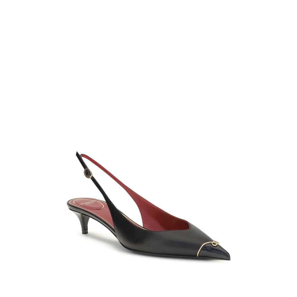 Schwarze Pumps aus Kalbsleder Bos Taurus