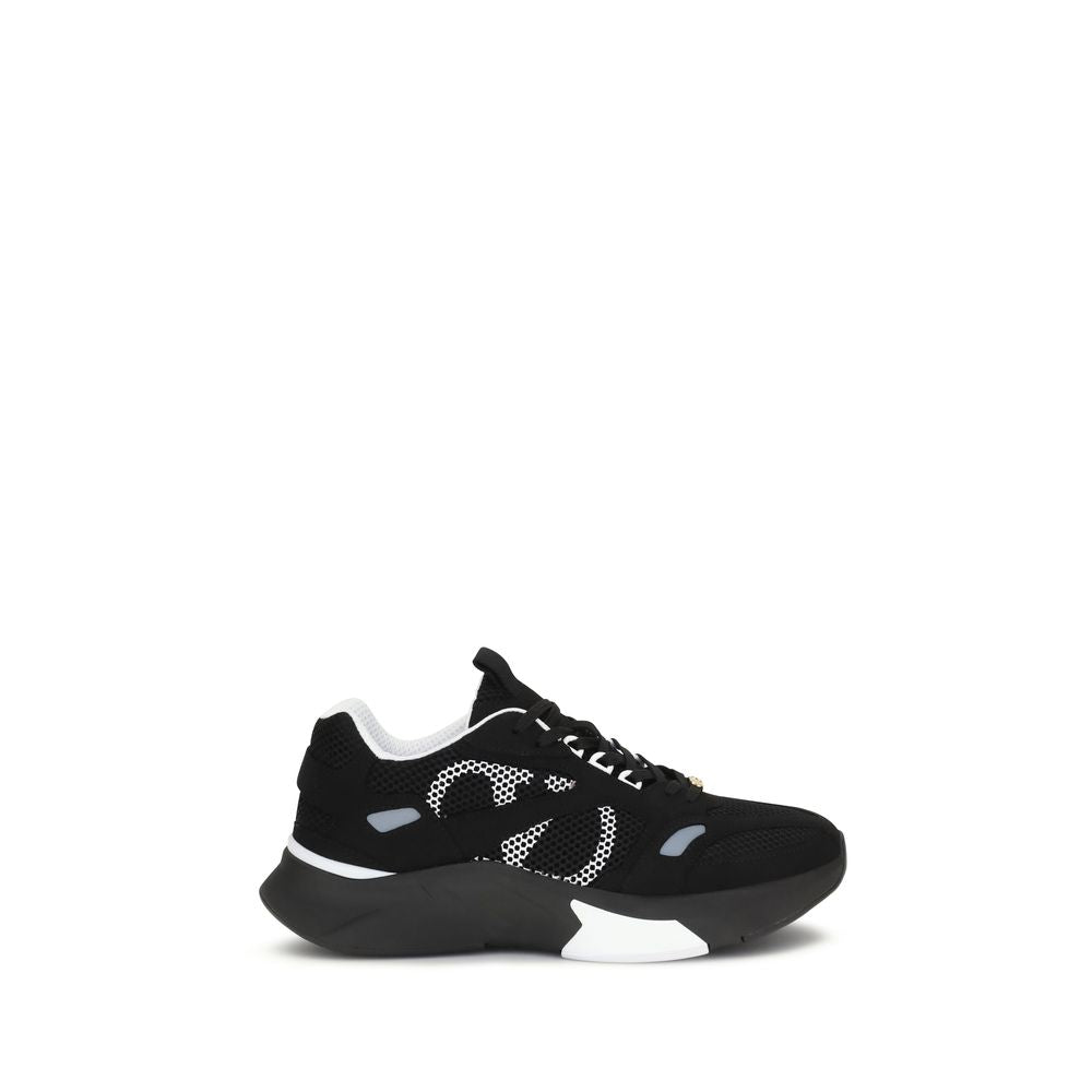 Schwarze Stoff-Sneaker