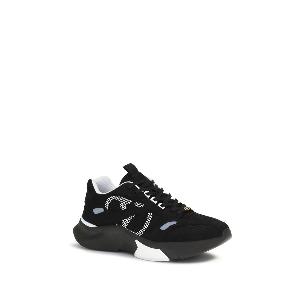 Schwarze Stoff-Sneaker