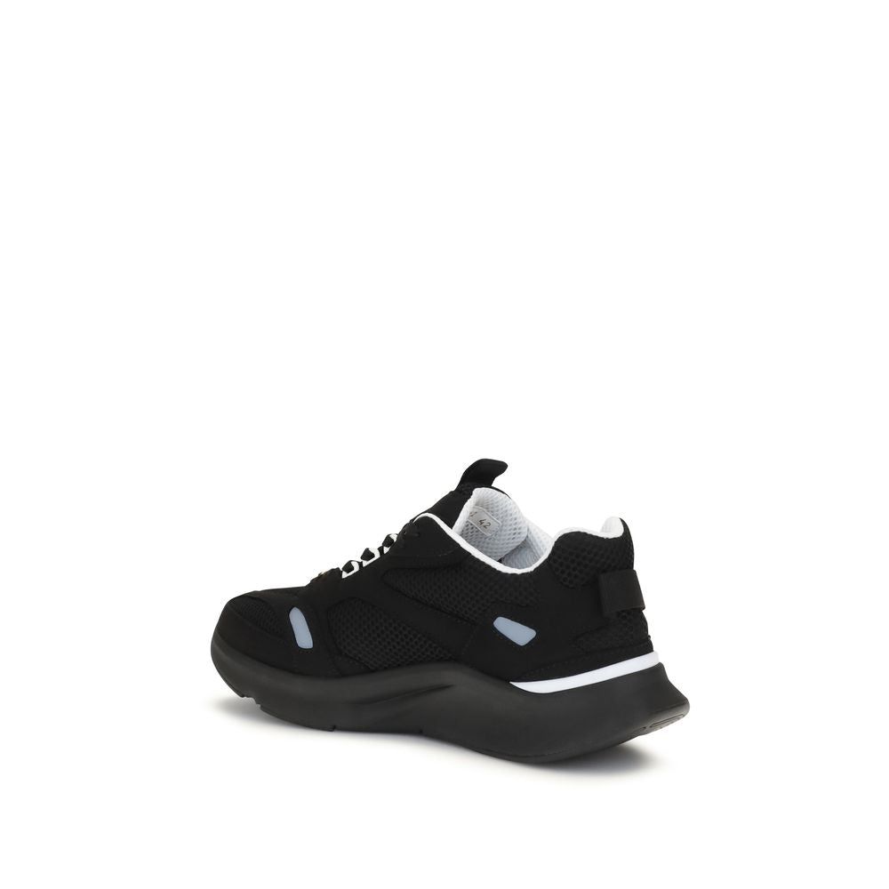 Schwarze Stoff-Sneaker